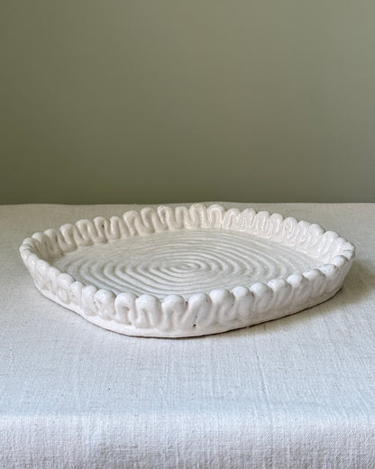 Vallauris White Ceramic Dish
