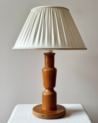 Large Sculptural Swedish Pine Table Lamp