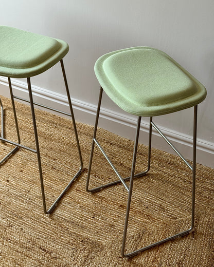 Set of 3 Hi Pad Bar Stools in Pistachio by Cappellini