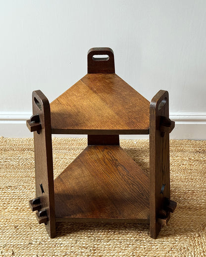 French Arts & Crafts Oak Side Table