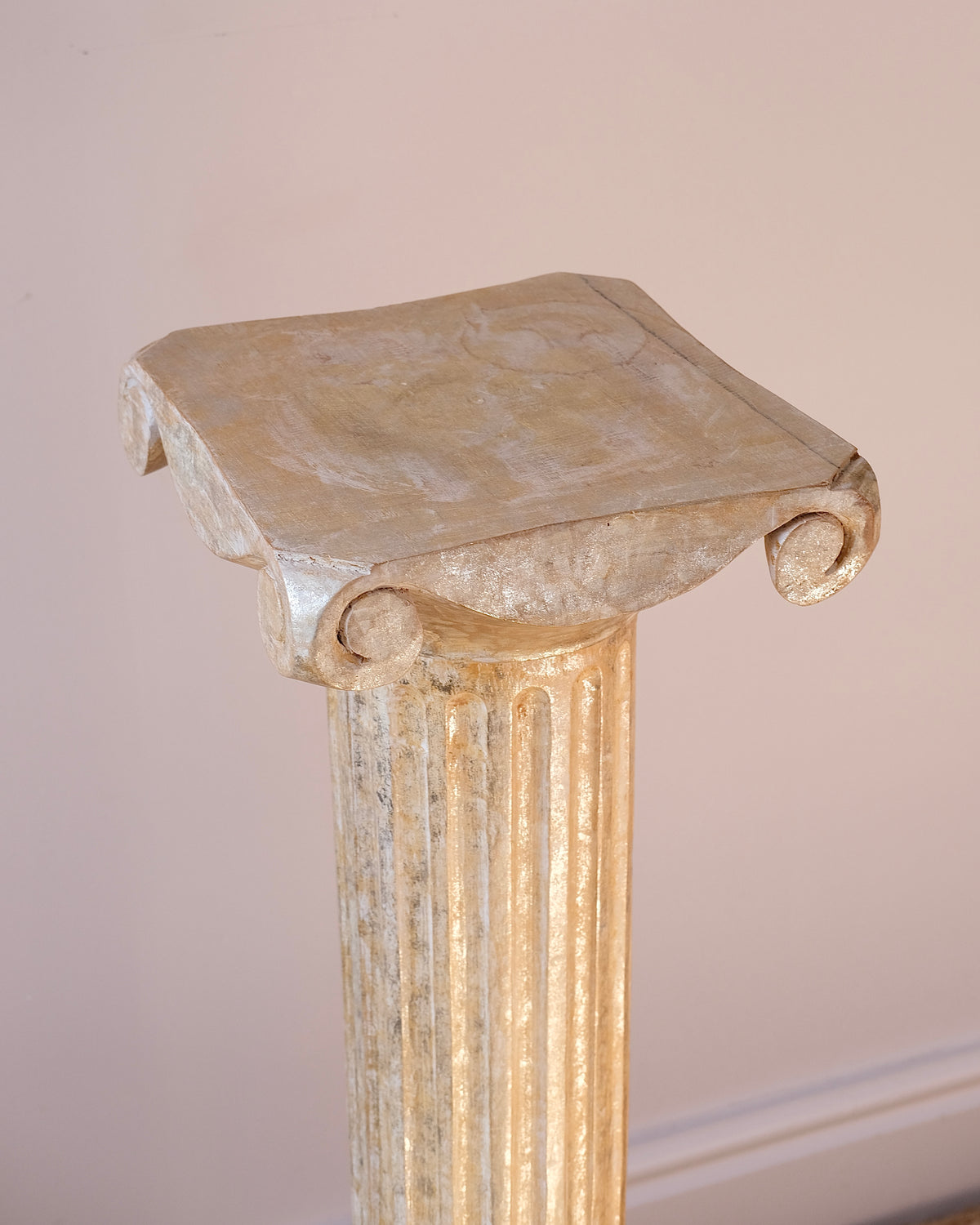 Swedish Gilt Wood Column Pedestal