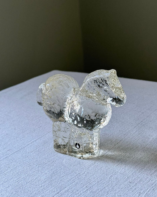 Mid-Century Swedish Glass Horse by Pukeberg