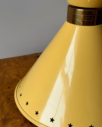 René Mathieu for Lunel Yellow Diabolo Wall Lamp