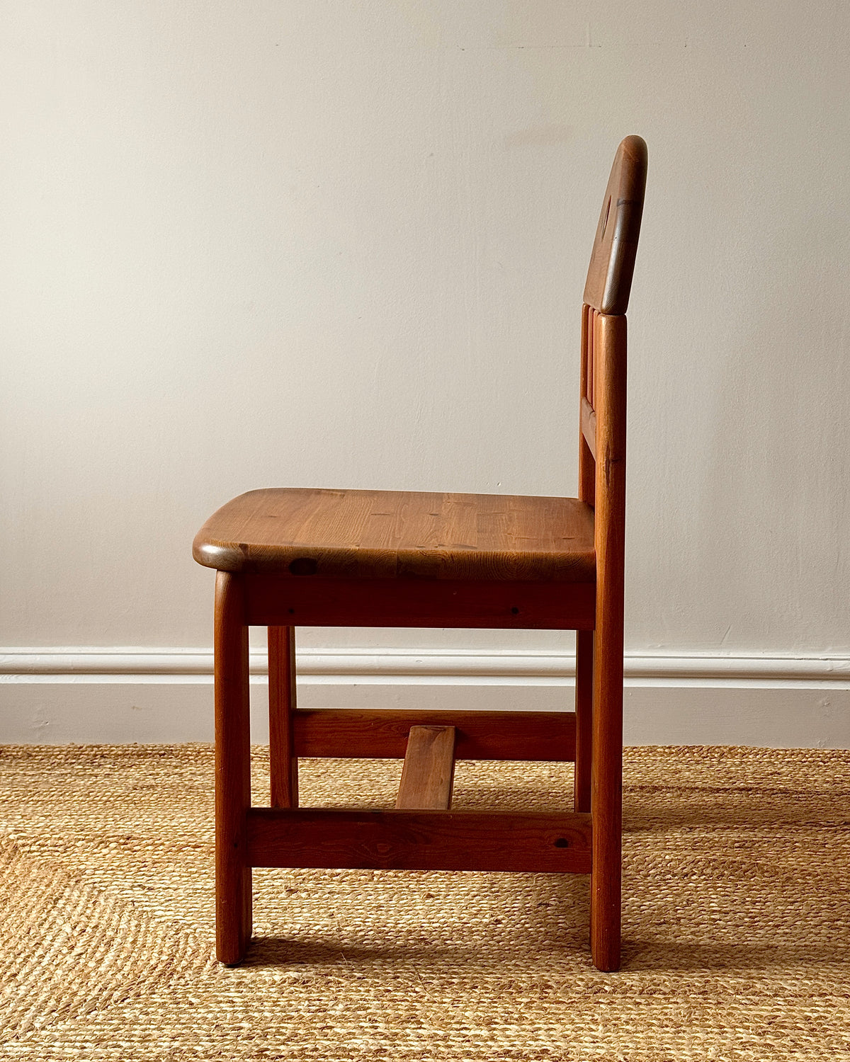 Set of 6 Pine Dining Chairs by Wasa Möbel Including Two Carvers, 1980s
