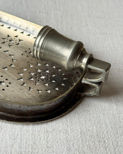 Swedish Pewter Perforated Candle Sconce