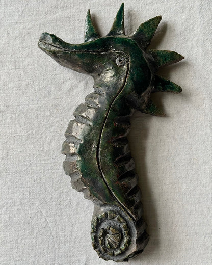Studio Pottery Seahorse wall hanging