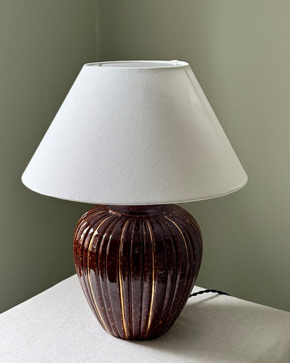 Vintage Ceramic Tortoiseshell Table Lamp