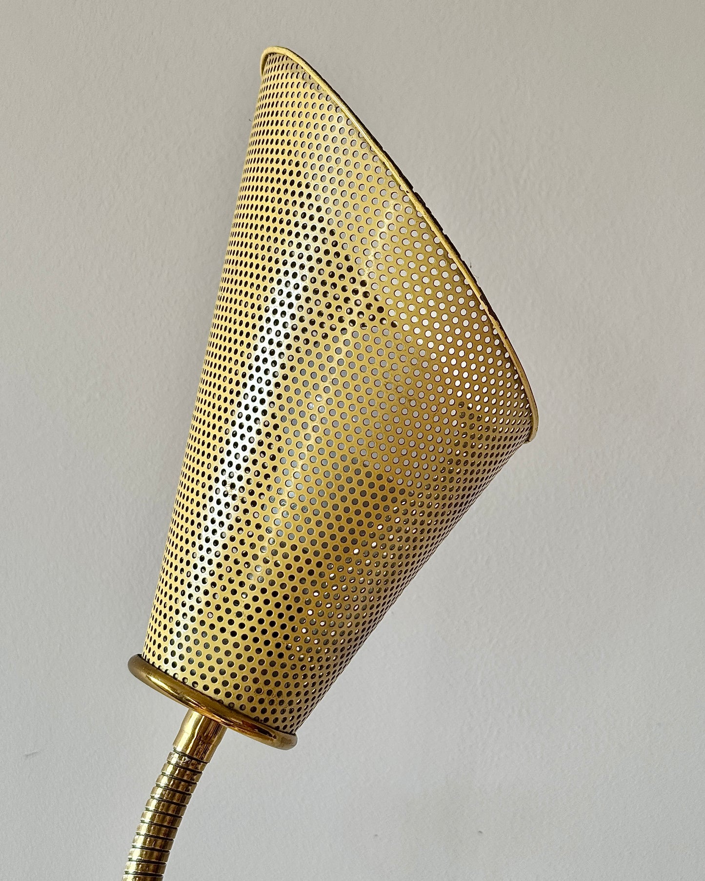 French Three-Arm Perforated Floor Lamp, c.1950s