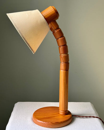 1970’s Swedish Articulated Pine Table Lamp