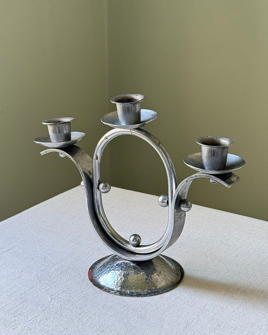 Dutch Art Deco Chrome-Plated Candelabra