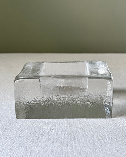 Chunky Textured Ice-Glass Ashtray, 1970’s