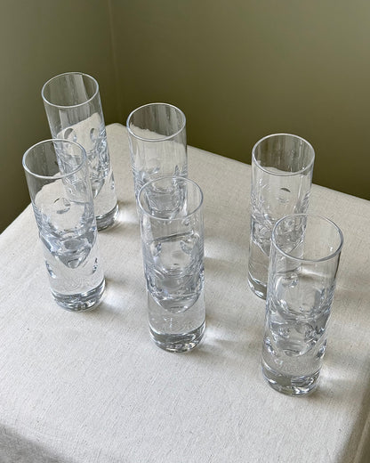 Set of 6 Murano Bullet Glasses by Carlo Moretti