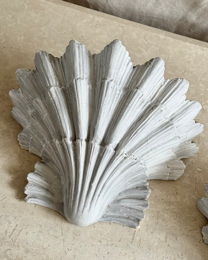 Pair of Late 19th Century Plaster Shell Wall Hangings