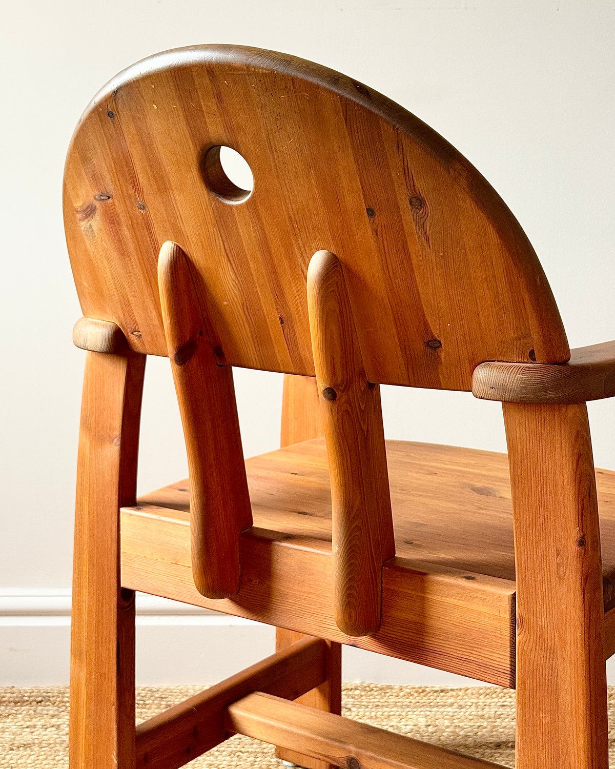 Set of 6 Pine Dining Chairs by Wasa Möbel Including Two Carvers, 1980s