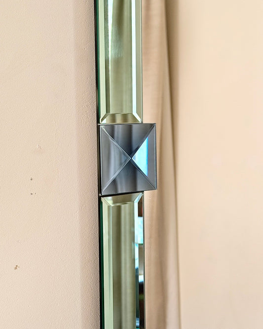 Italian Bevelled Green & Blue Mirror - Club Sourced