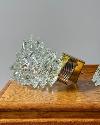 Pair of Murano Barovier & Toso Wall Lights