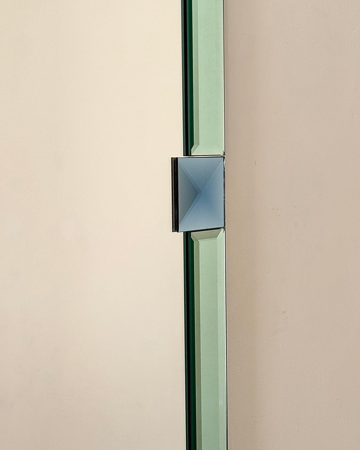 Italian Bevelled Green & Blue Mirror - Club Sourced