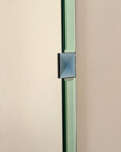 Italian Bevelled Green & Blue Mirror - Club Sourced