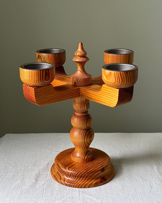 Stig Johnsson Swedish Pine Candelabra, 1970s