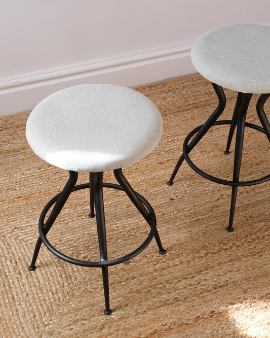Italian Mid-century Metal Stools - Sold individually