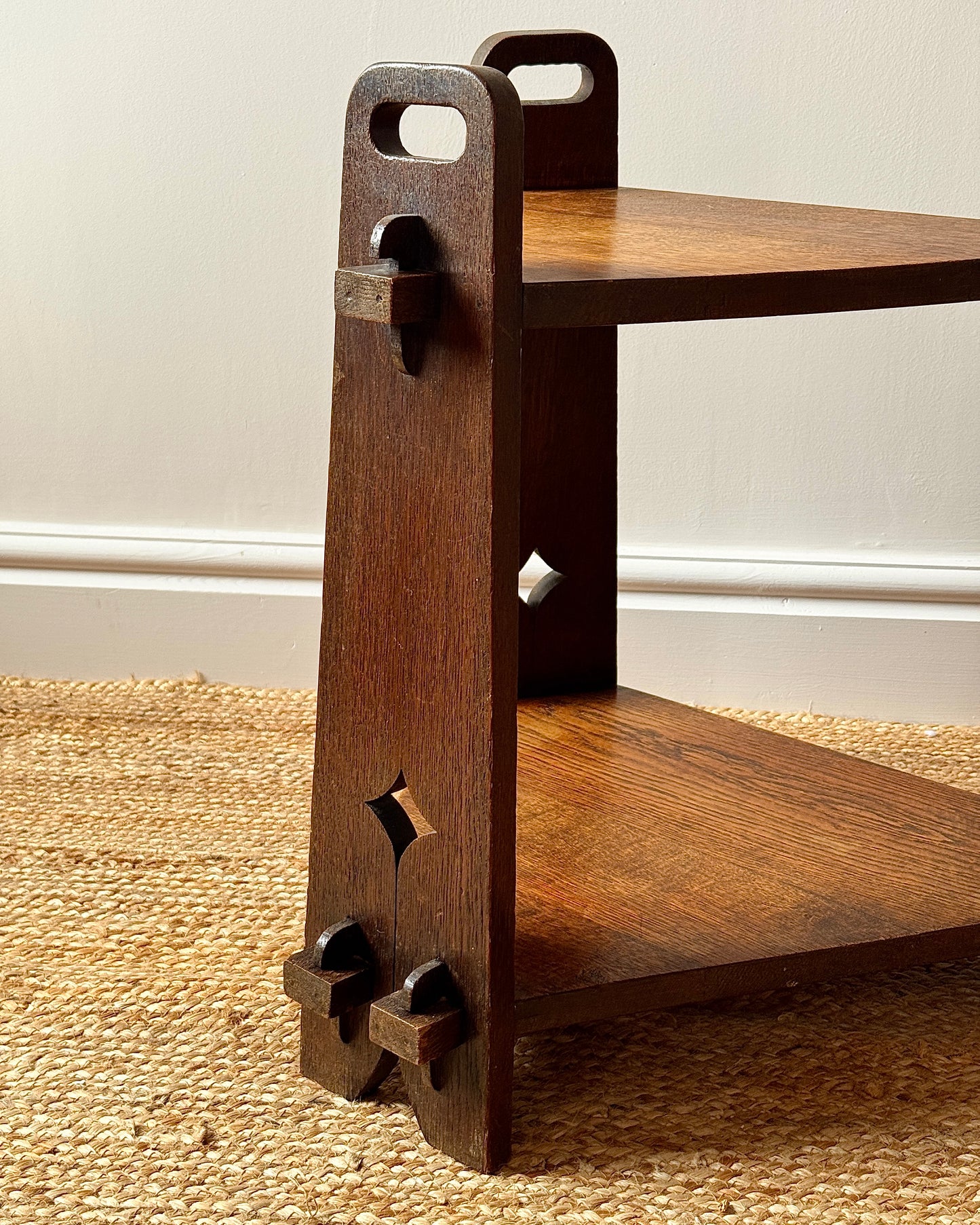 French Arts & Crafts Oak Side Table