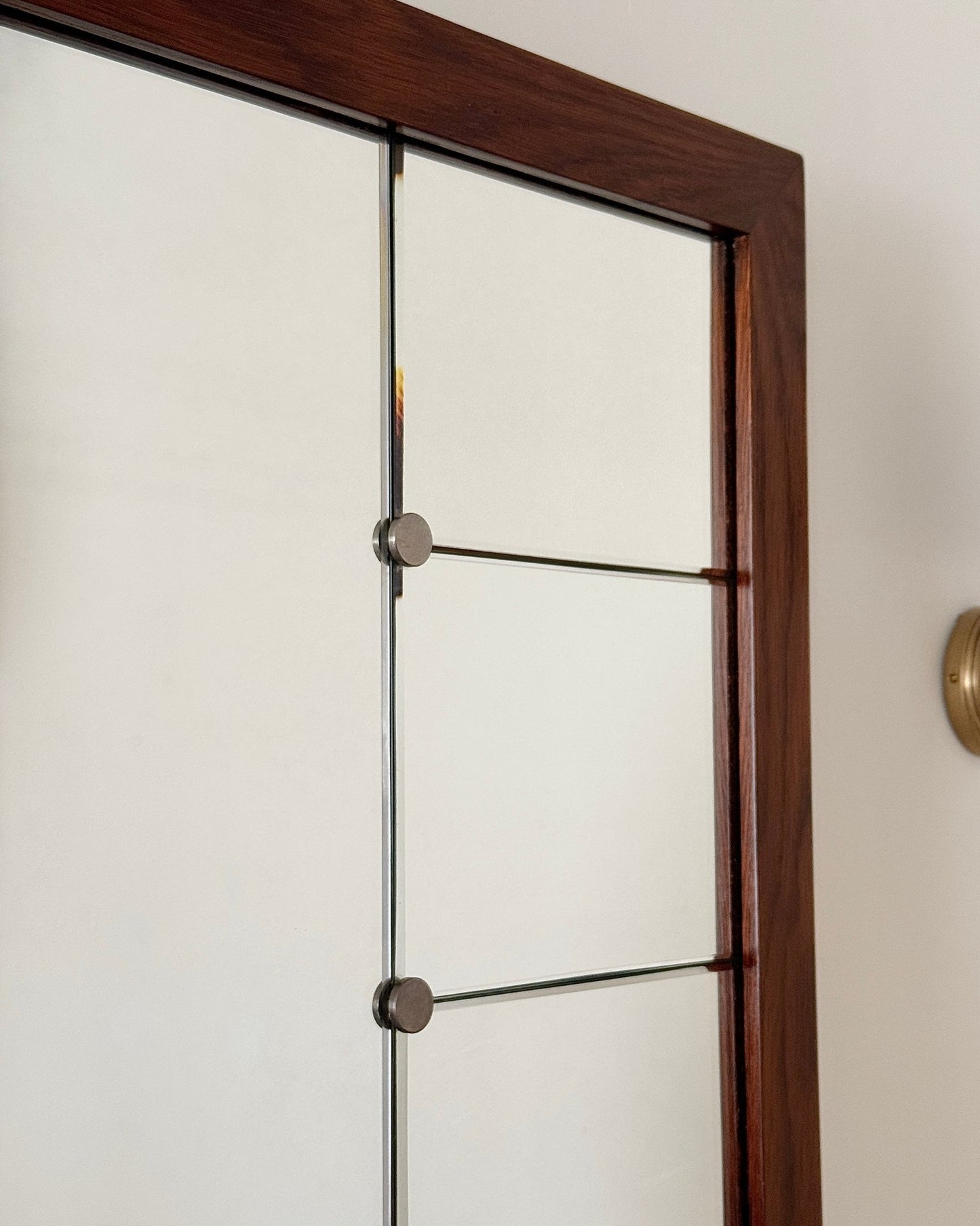 Large Swedish Sectional Mantel Mirror by Ateljé Glas & Trä - Club Sourced