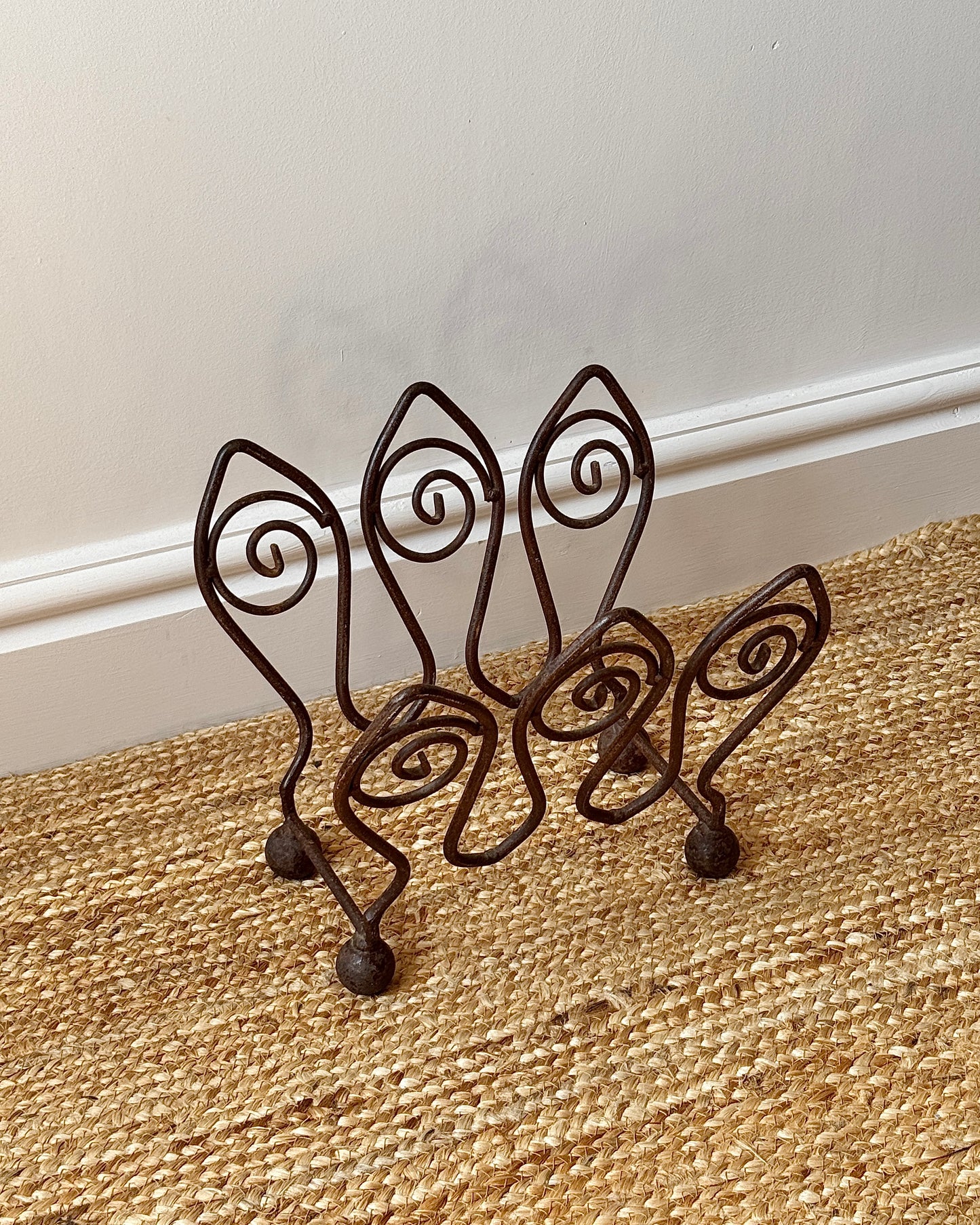 Stylised Fish Wrought Iron Magazine Rack