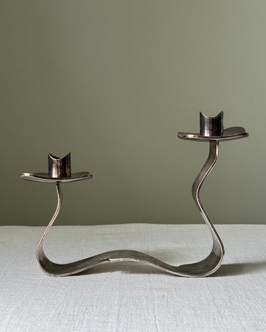 French Silver Plated Candestick