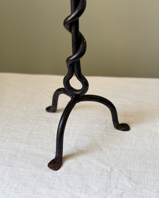 Twisted Standing Wrought Iron Candleholder