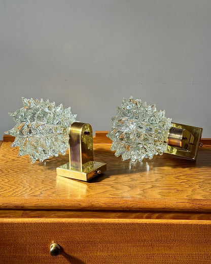 Pair of Murano Barovier & Toso Wall Lights