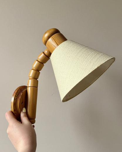 Pair of Swedish Pine Wall Lights by Solbackens Svarveri - Club Sourced