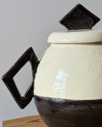 French Studio Pottery Post-Modern Ceramic Teacup Set