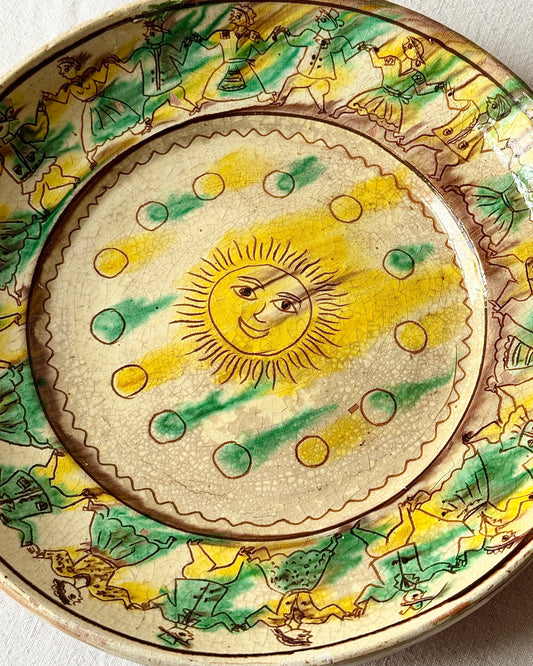 Vintage Mexican Folk Art Plate