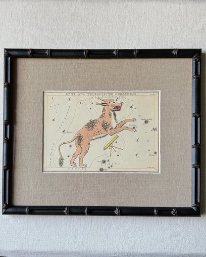Antique Hand-Painted Constellation Print ‘Urania’s Mirror’ by Sidney Hall c. 1825