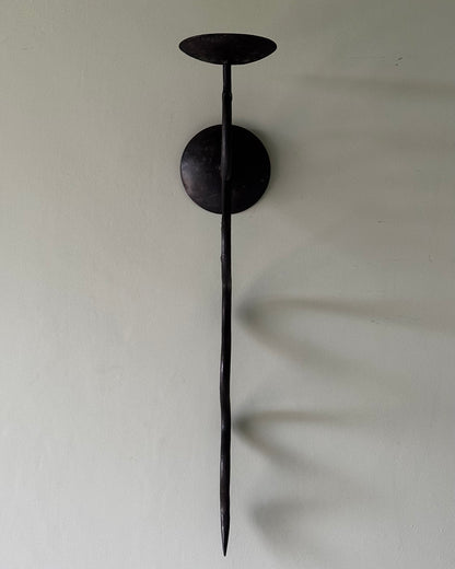 A Pair of French Mid-century Wrought Iron Candle Sconces