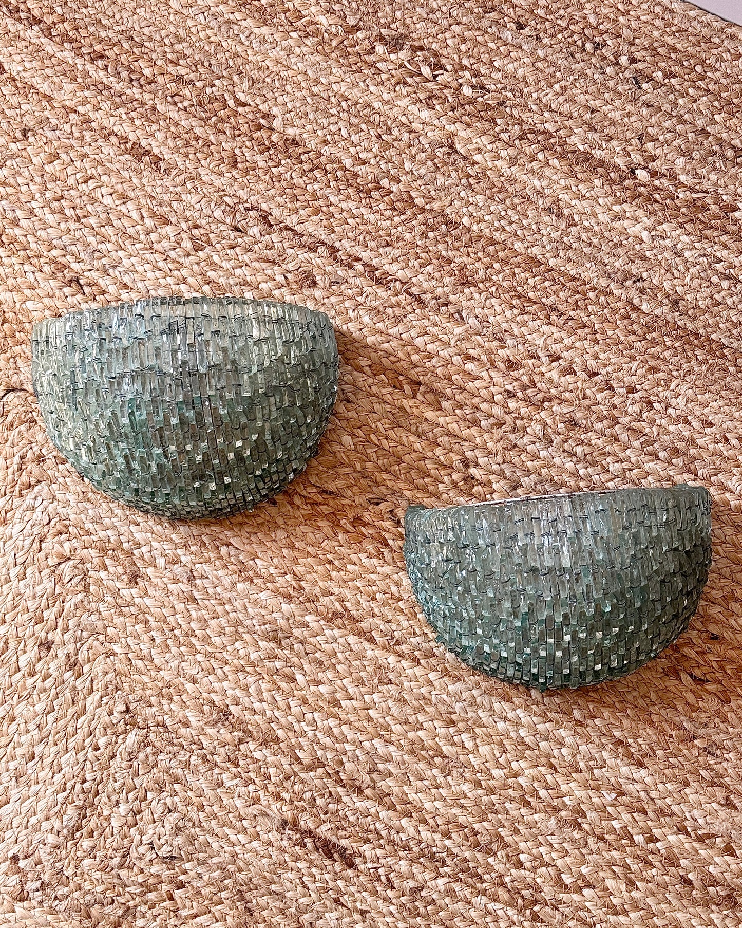 Pair of Italian Green Glass Sconces, Albano Poli for Poliarte c.1970