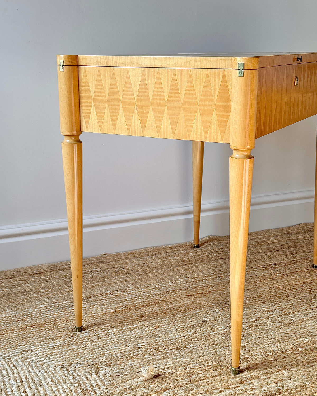 French Lift Top Dressing Table with Geometric Parquetry, c.1950