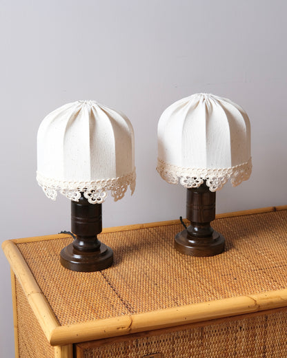 Pair of Swedish Pine Table Lamps by Markslöjd