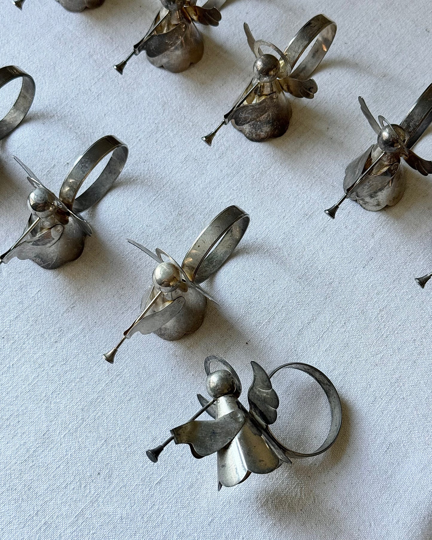 Set of 9 Vintage Angel Napkin Rings