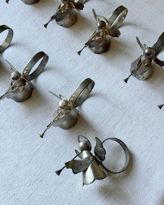 Set of 9 Vintage Angel Napkin Rings