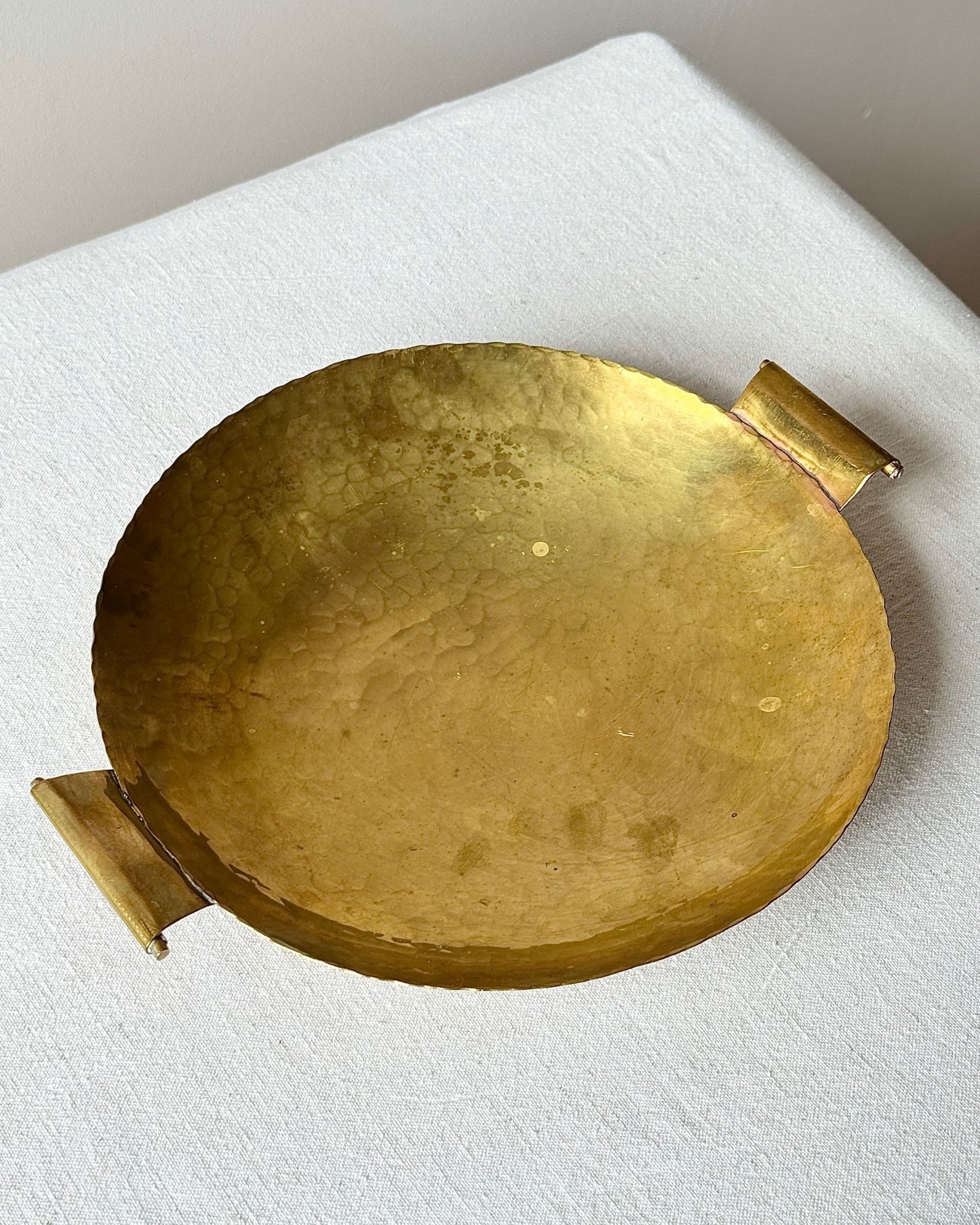 Swedish Hammered Brass Dish, Steneby Hemslöjd - Club Sourced