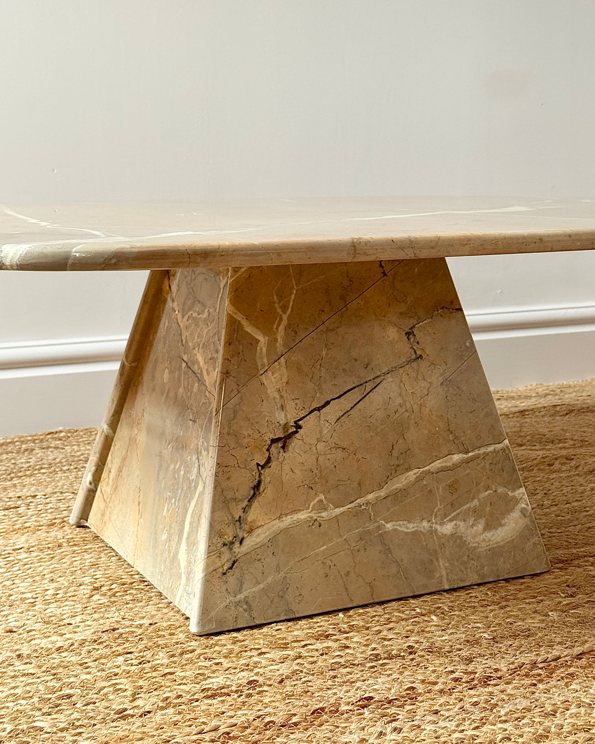 Blush Marble Coffee Table, 1970s