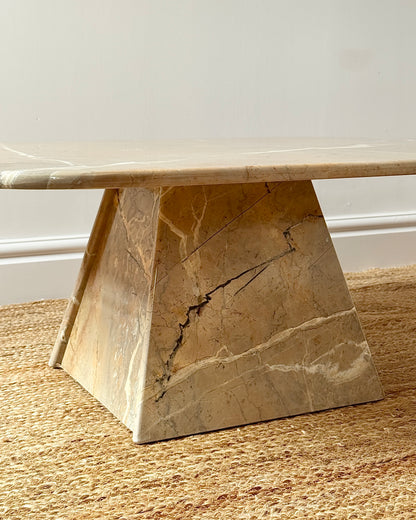 Blush Marble Coffee Table, 1970s