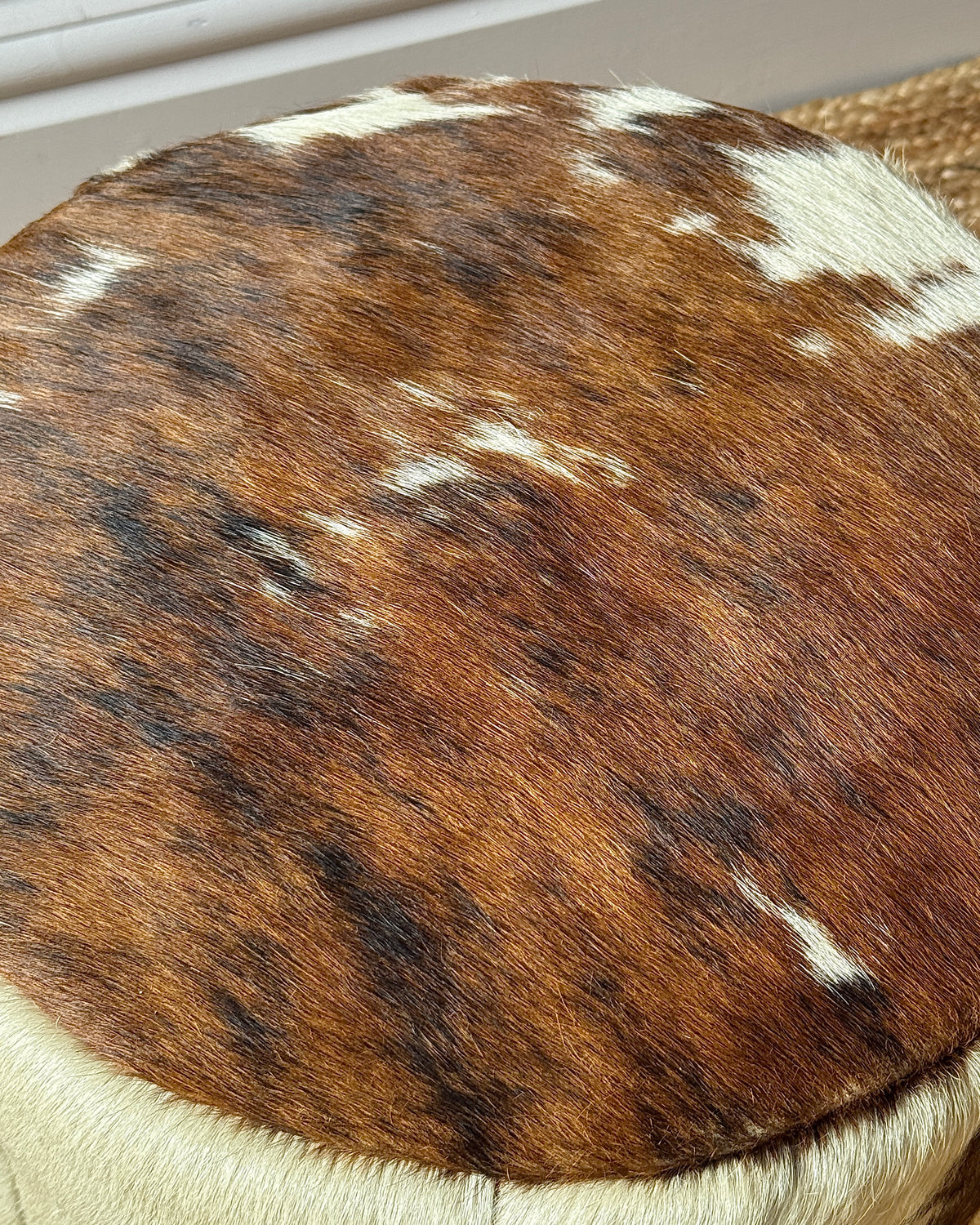 Vintage Cowhide Pouffe