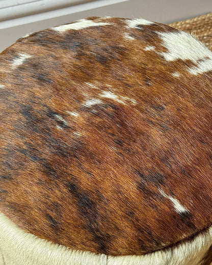 Vintage Cowhide Pouffe
