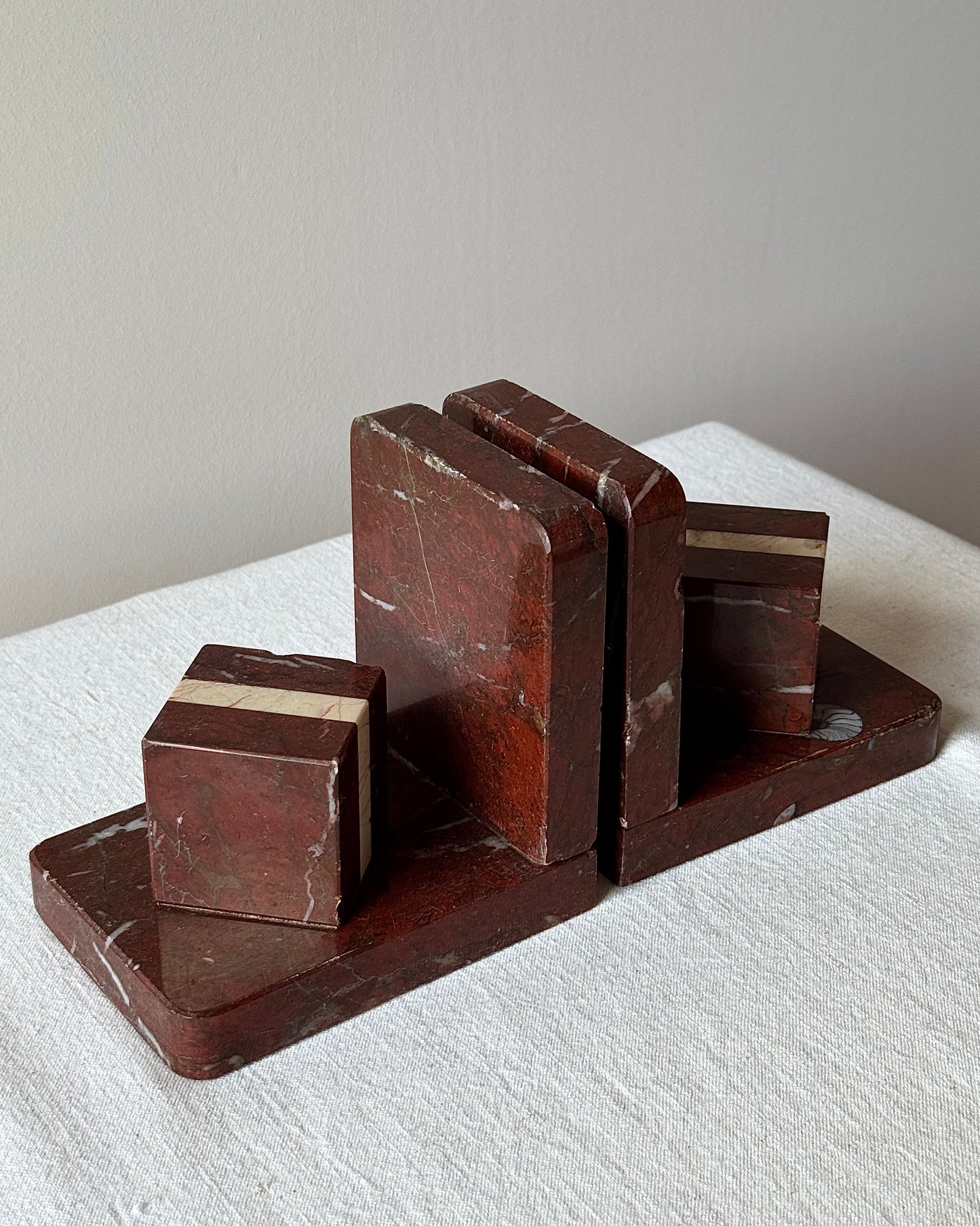 Pair of Art Deco Marble Bookends