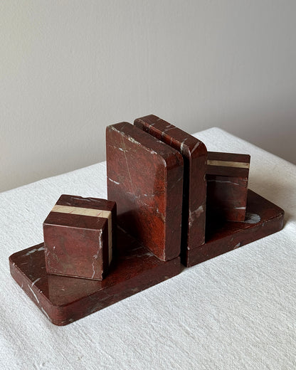 Pair of Art Deco Marble Bookends