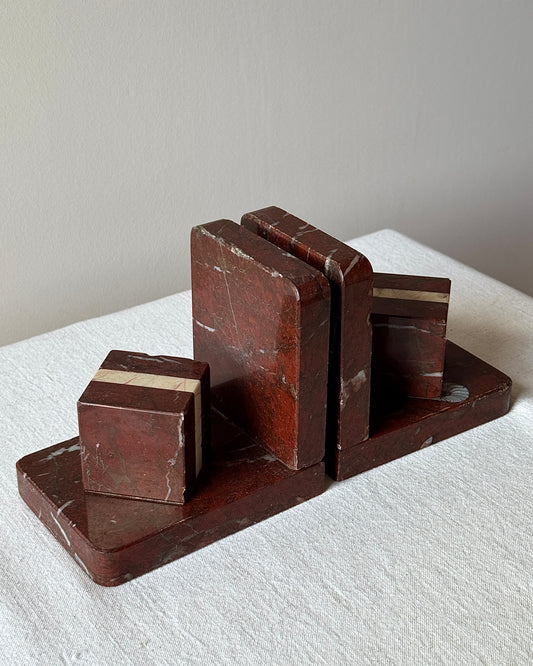 Pair of Art Deco Marble Bookends