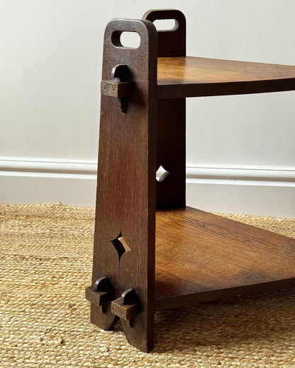 French Arts & Crafts Oak Side Table