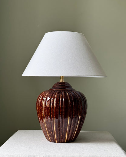 Vintage Ceramic Tortoiseshell Table Lamp